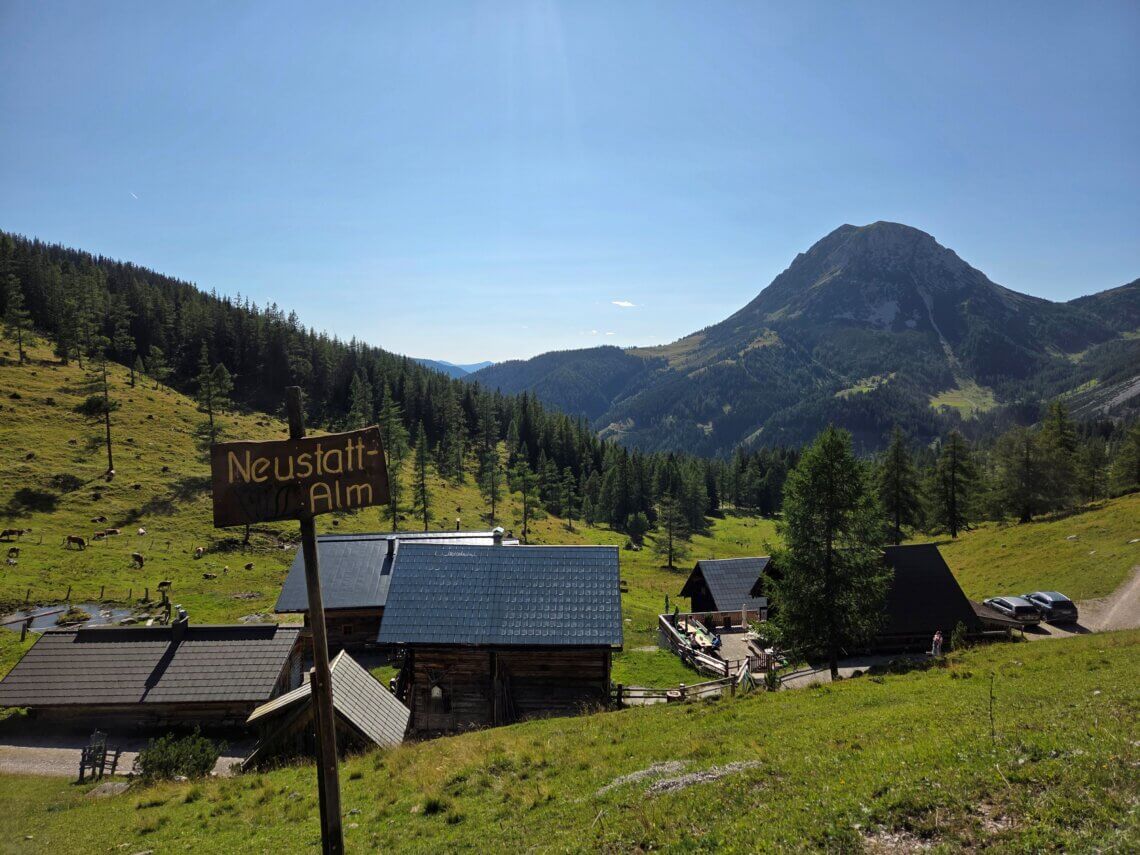 Aangekomen bij de Neustatt Alm