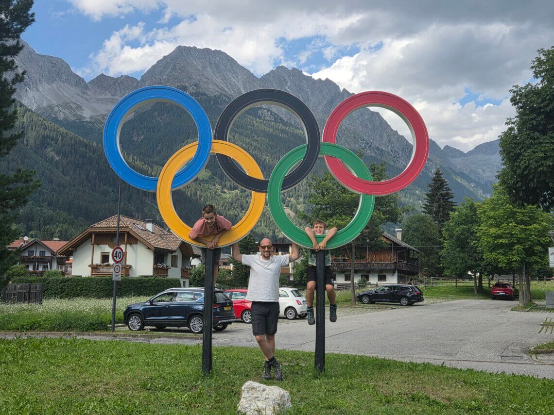 En uiteraard even met de olympische ringen op de foto!
