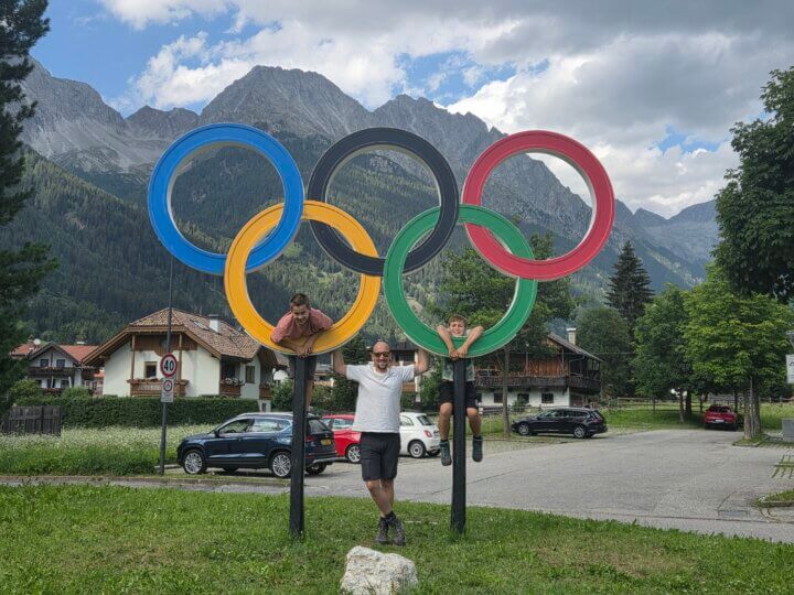En uiteraard even met de olympische ringen op de foto!
