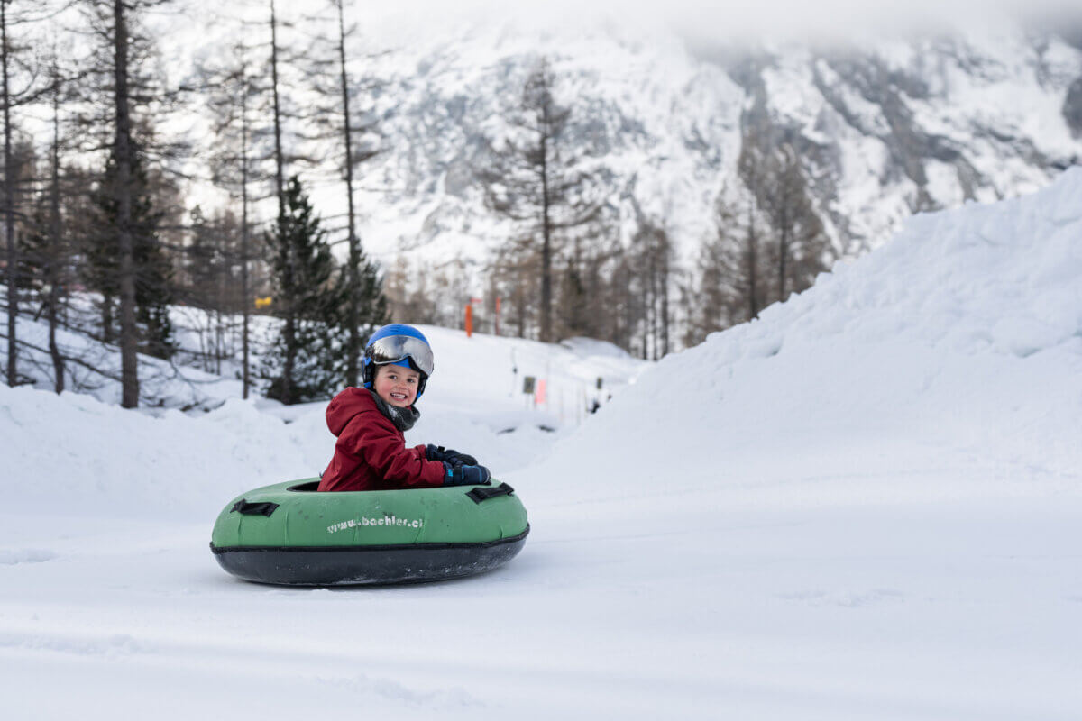 Snowtuben in Saas-Almagell voor kinderen