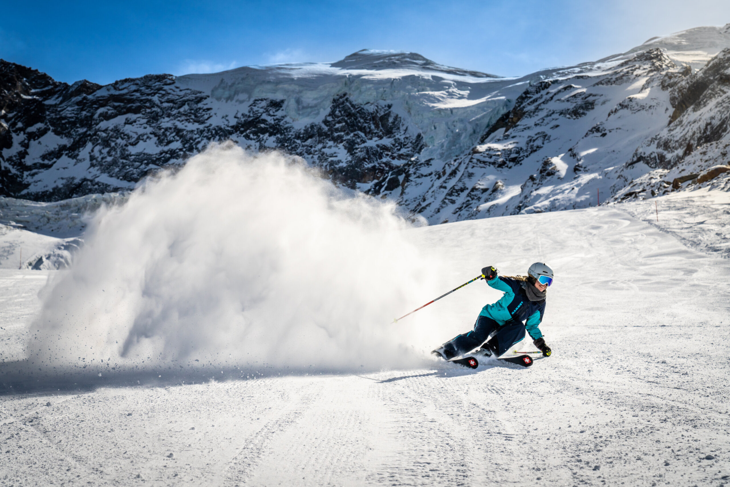 Uitdagen de pistes in Saas-Fee